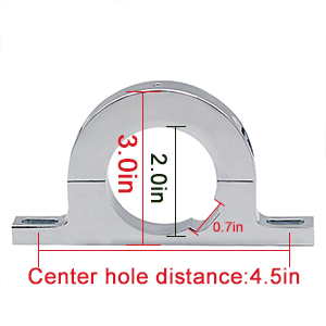 2" Billet Chrome Column Drop (2.5" Drop) With 2" Aluminum Steering Column Swivel Floor Mount Kit - View #14